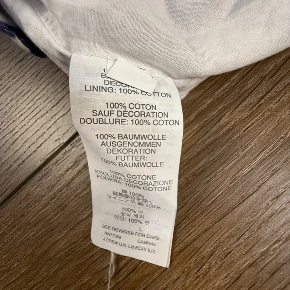 J. Crew Crewcuts Girls Gingham Navy Dress Embroidered Lined Sz 14 Summer/Fall - Picture 10 of 11